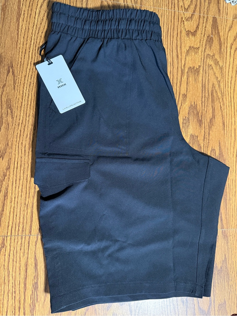 RBX Black Women's Athletic Cargo Shorts-NWT